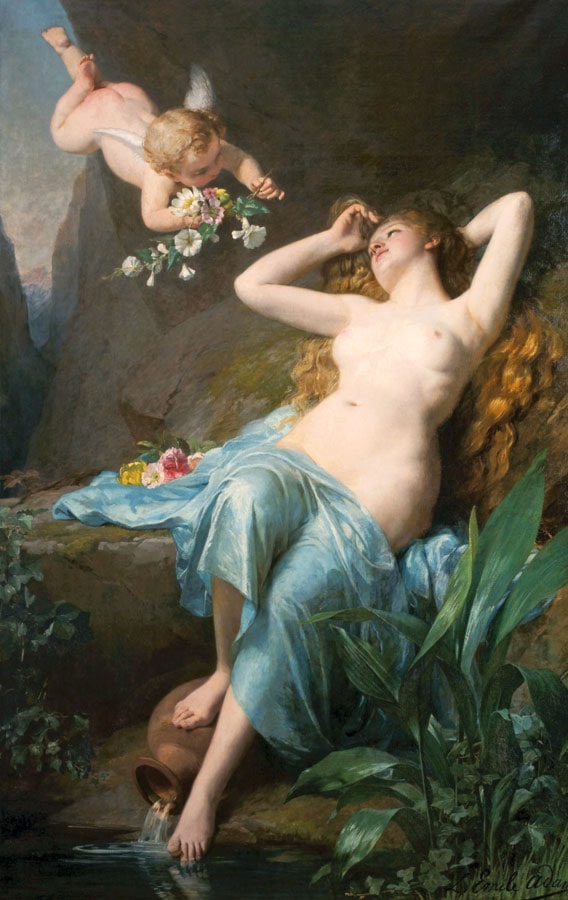 L'Amour de la Nymphe by Louis Emile Adan